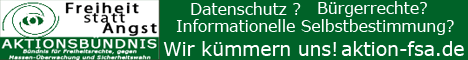 Banner Aktion Freiheit statt Angst 1